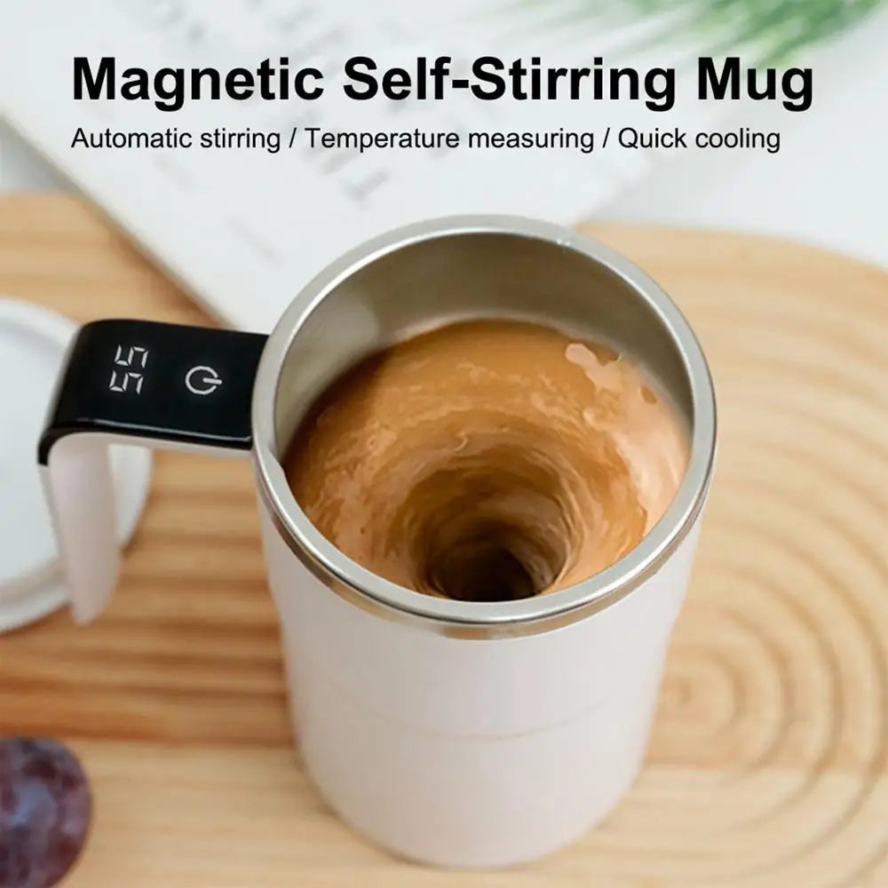 Coffee Cup Mixer - Rechargeable Stirring Mug with LCD Display