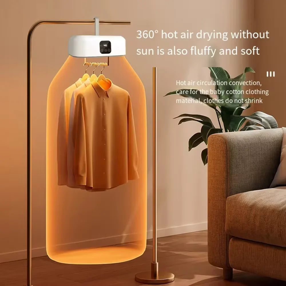 Portable Foldable Smart Clothes Dryer for Home, Travel, Dorms